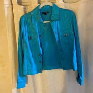 Boston Proper| Blue Sparkle Jacket